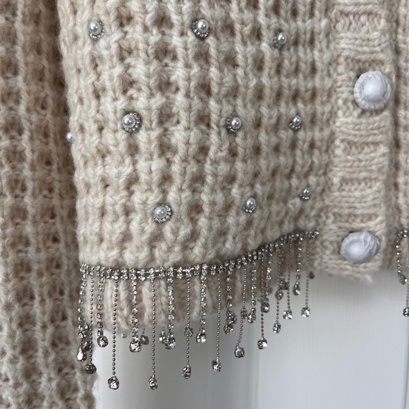 Zara beaded knit cardigan NWT - Picture 9 of 11